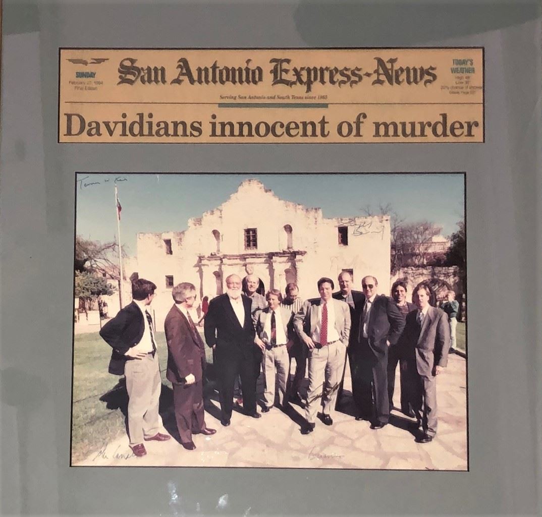 defense lawyers at The Alamo after The Branch Davidians jury trial
